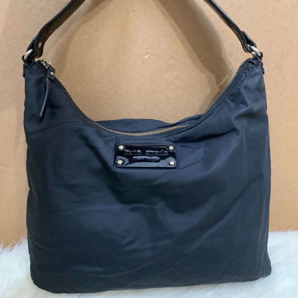 KATE SPADE Black Microfiber Nylon Vintage CLINTON Street SERENA Hobo